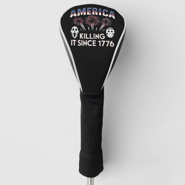America Killing It Since 1776 Patriotic Horror USA Golf Head Cover (Front)