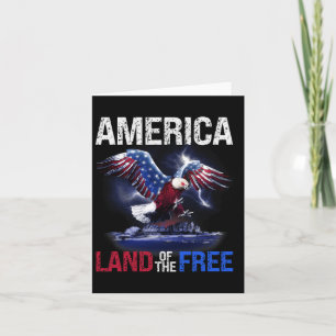 America Land Of The Free 4th Of July Independence Card