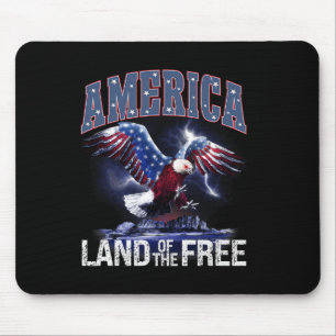 America Land Of The Free 4th Of July Independence  Mouse Pad