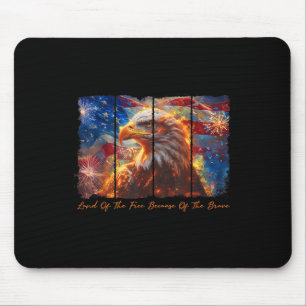 America Land Of The Free Because Of The Brave 4th Mouse Pad