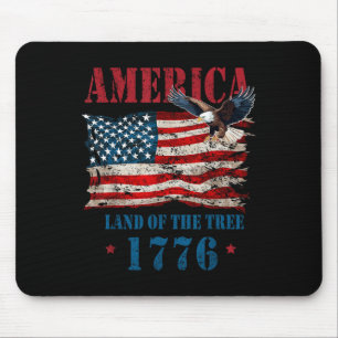 America Land Of The Free Because Of The Brave 4th  Mouse Pad