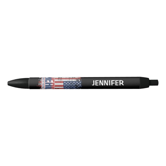 America - Land of the free Black Ink Pen (Front)