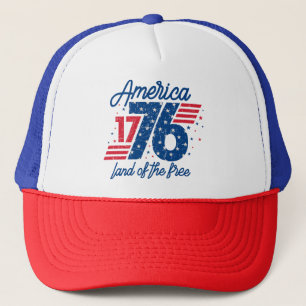 America Land Of The Free Trucker Hat