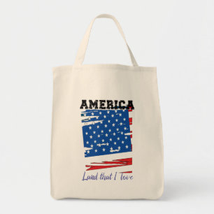 America, Land That I love Tote Bag
