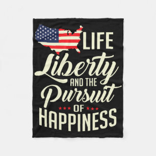 America Life Liberty And The Pursuit Of Happiness Fleece Blanket