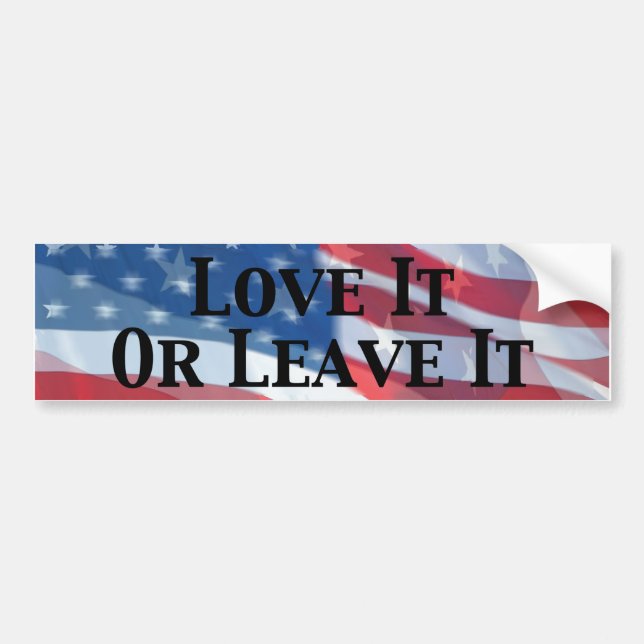 America Love It Or Leave It Bumper Sticker (Front)