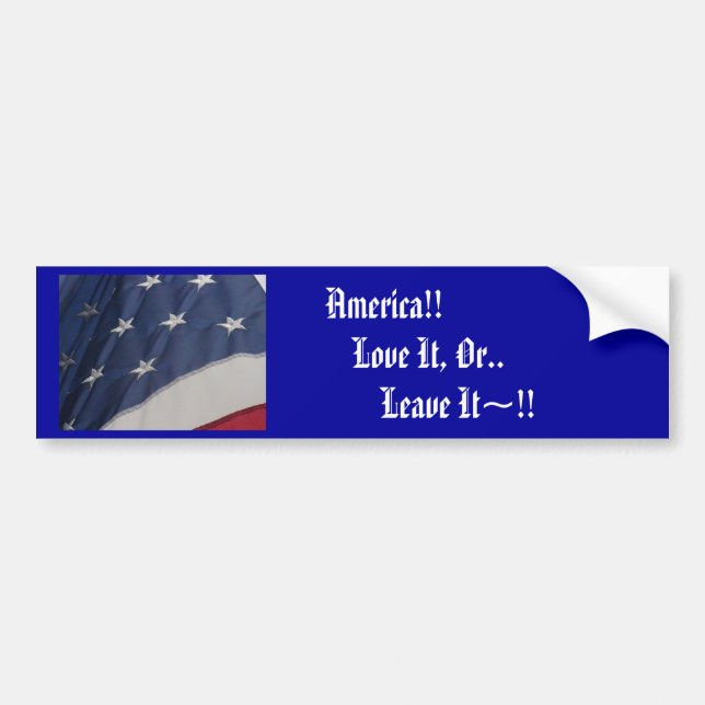 America!! Love It, Or...Leave It~!! Bumper Sticker (Front)