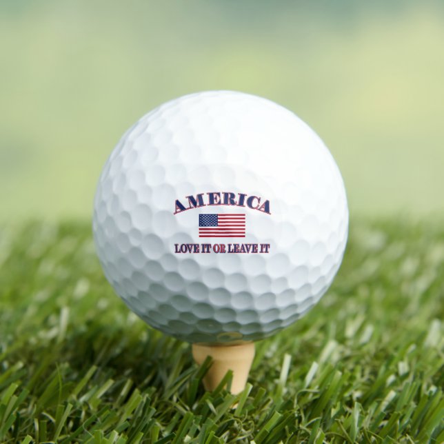 America Love It Or Leave It Golf Balls (Insitu Tee)