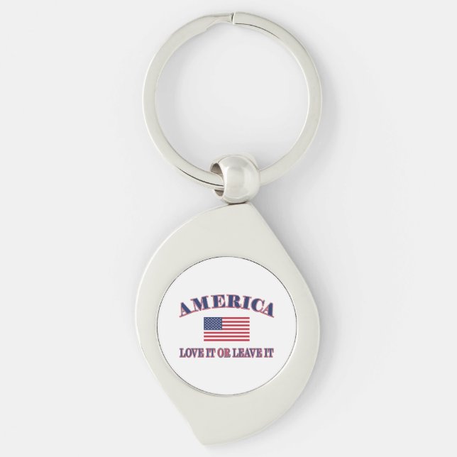 America Love It Or Leave It Key Ring (Front)