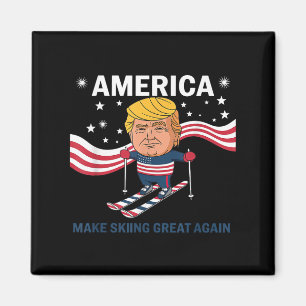 America Make Skiing Great Again Donald Trump  Magnet