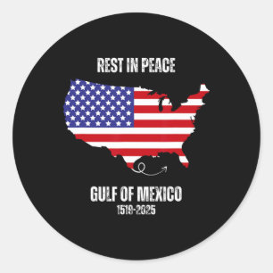 America Map Gulf Of Mexico President Gulf Of Usa  Classic Round Sticker
