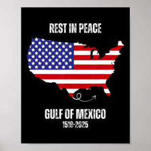 America Map Gulf Of Mexico President Gulf Of Usa  Poster
