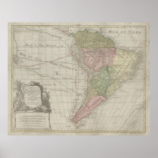 America Meridionalis, South America Print, 1772 Poster