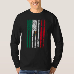 America Mexico Flag Mexican Roots American  2 T-Shirt