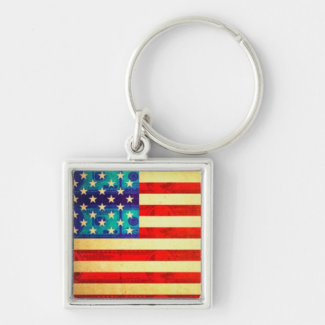 America money flag key ring (Front)