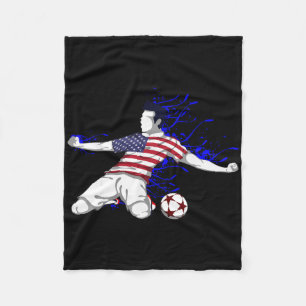 America National Soccer Team Jersey United States Fleece Blanket