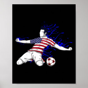 America National Soccer Team Jersey United States Poster