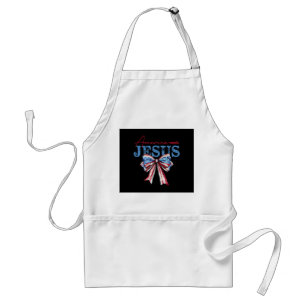 America Needs Jesus Christian USA Flag Coquette 4t Standard Apron