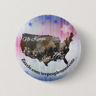 America No Kings Est 1776 6 Cm Round Badge