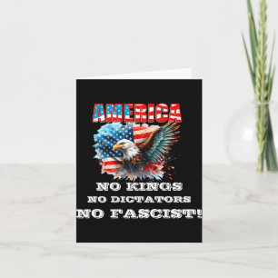 America No Kings No Dictators No Fascist  Card