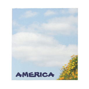 America notepad blue sky American notepads