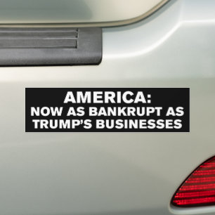 America Now Bankrupt Tariffs Anti-Trump Bumper Sticker