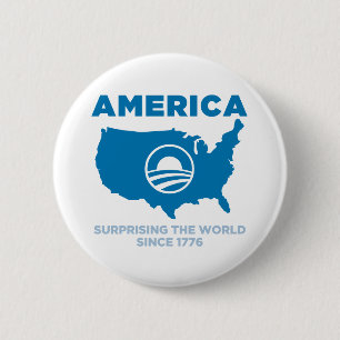 America Obama 6 Cm Round Badge