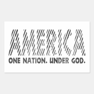 america, one nation under god , american T-Shirt Rectangular Sticker