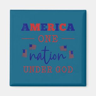 America One Nation Under God Graphic Art Magnet