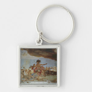 America, one of the Four Continents Key Ring
