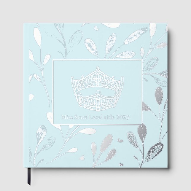 America Pageant Crown Foil Leaf Scrapbook Guest Book (Front)