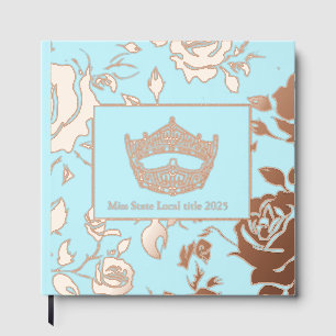 America Pageant Crown Foil Roses Scrapbook Guest Book