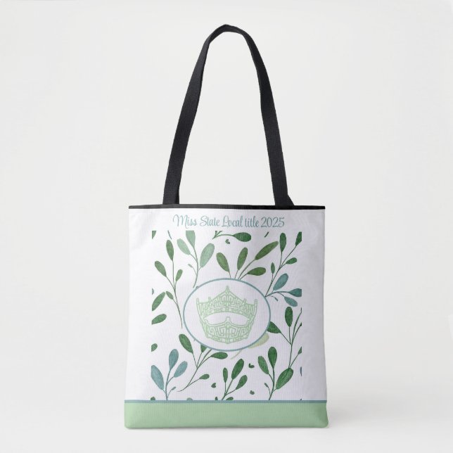 America Pageant Crown Leaf Tote Bag (Front)