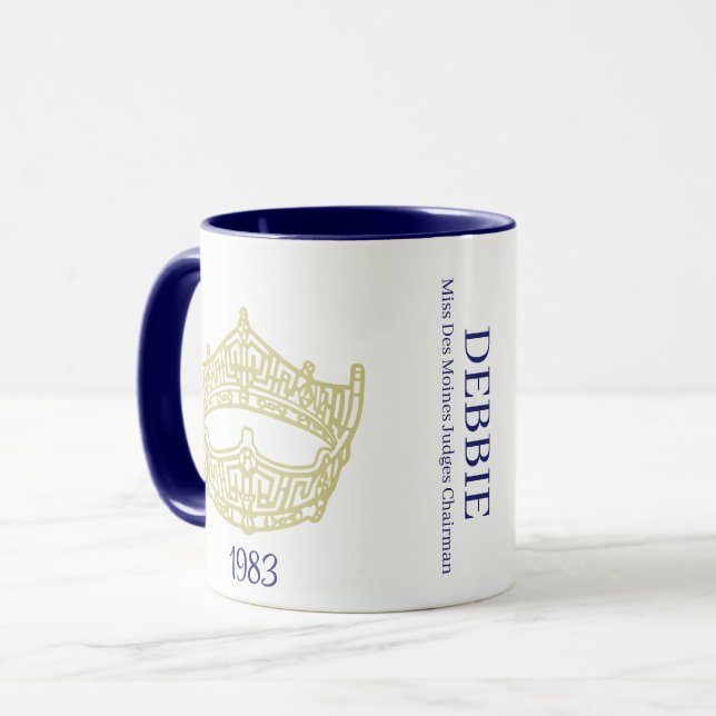 America Pageant Crown Personalised Name Mug (Front Left)