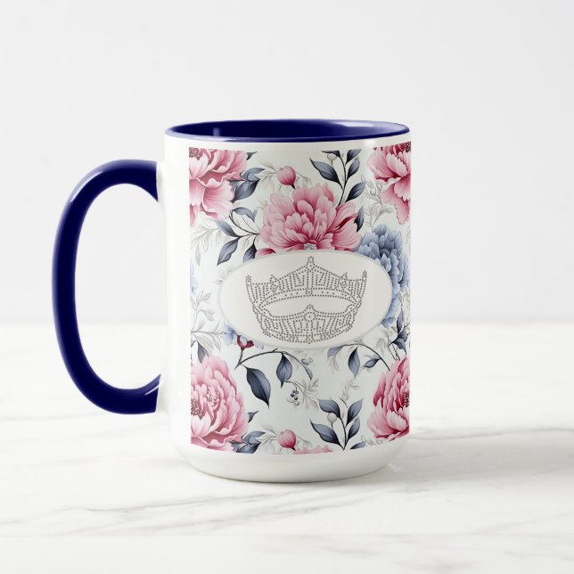 America Pageant Crown Rose Print Two tone Mug (Left)