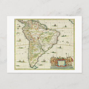 America Pars Meridionalis, page 93 of 'Atlas Minor Postcard