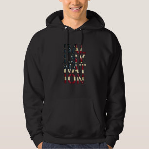 America Patriotic Brave Ballsy Nation Modern Grunt Hoodie