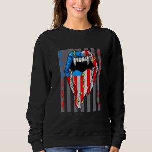 America Patriotic Brave Ballsy Nation Modern Grunt Sweatshirt