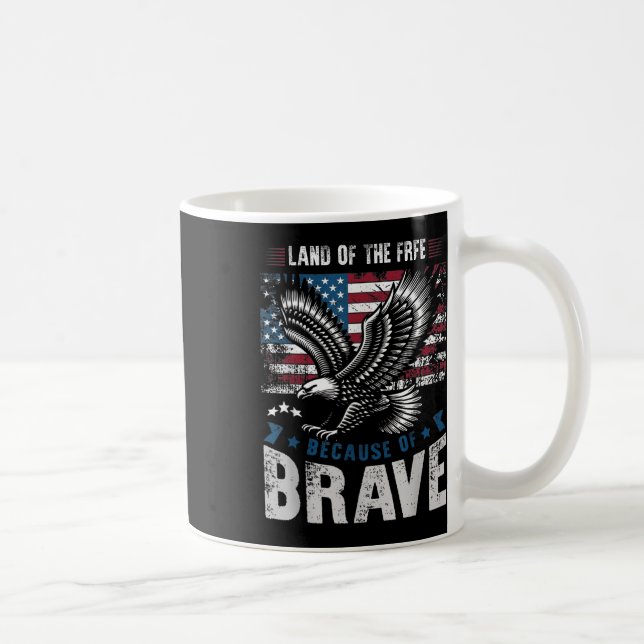 America Patriotic Eagle Land Of The Free Because O Coffee Mug (Right)