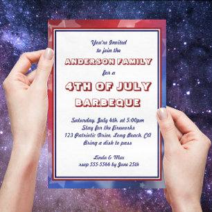 America Patriotic Event Occasion Custom Invitation