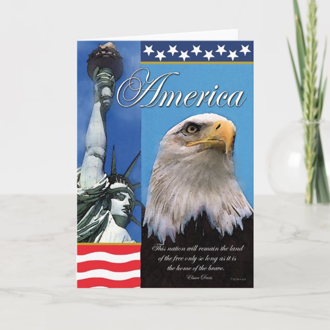 America PAtriotic Greeting Card (Front)