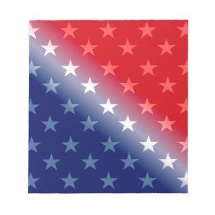 america patriotic red white blue notepad