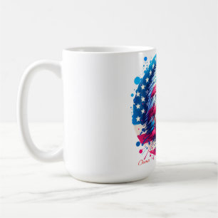 America – Patriotic USA Design for 4th of July, Ve Coffee Mug
