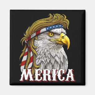 America - Patriotic Usa Flag Eagle Of Freedom - 4t Magnet
