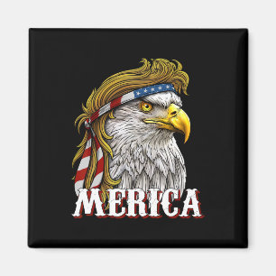 America - Patriotic Usa Flag Eagle Of Freedom - 4t Magnet
