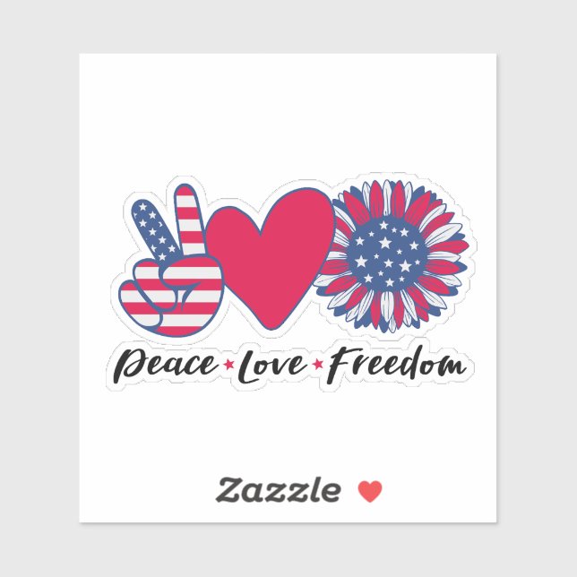 America. Peace. Love. Freedom.  (Sheet)