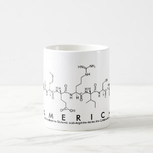 America peptide name mug