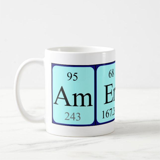 America periodic table name mug (Left)