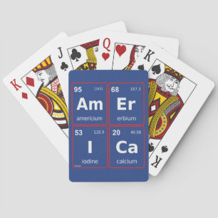 AMERICA periodic table square Playing Cards