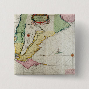 America, plate 17 from 'Le Nouveau et Grand Illumi 15 Cm Square Badge